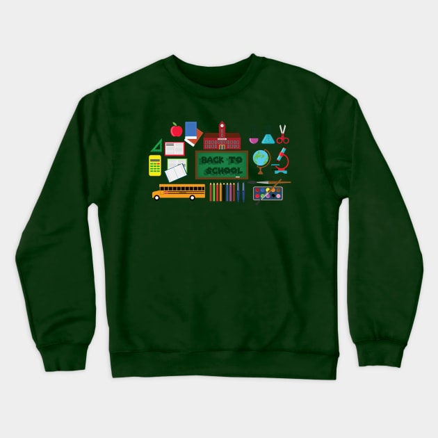 back to school Crewneck Sweatshirt by Ahmed ALaa